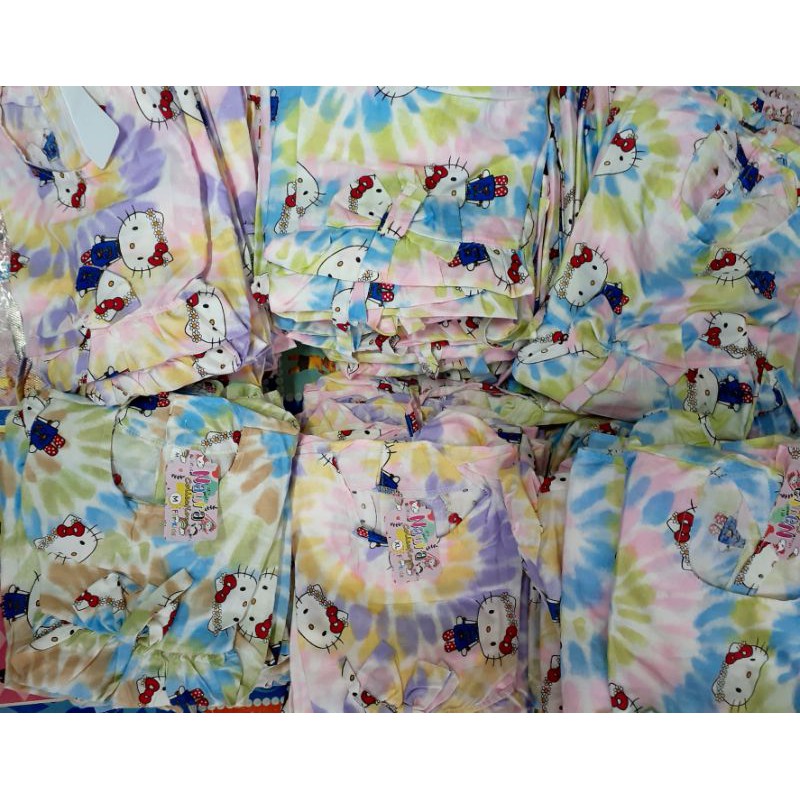(COD)DRES TIE DYE HELLOKITY||DRES HELLOKITY ANAK 2-6 tahun