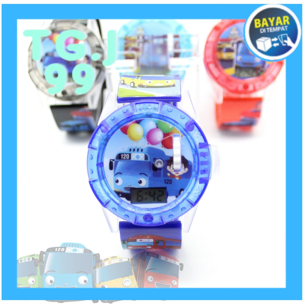 JAM TANGAN FASHION ANAK-ANAK LAKI LASER TAYO GROSIR MURAH