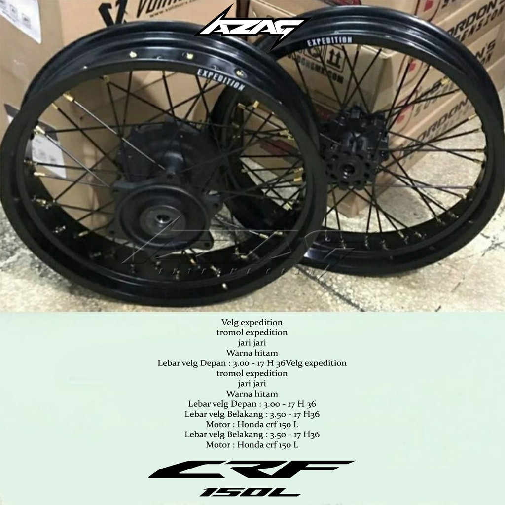 VELG SET CRF 150 L VELG EXPEDITION TROMOL EXPEDITION 300/350/17 H 36