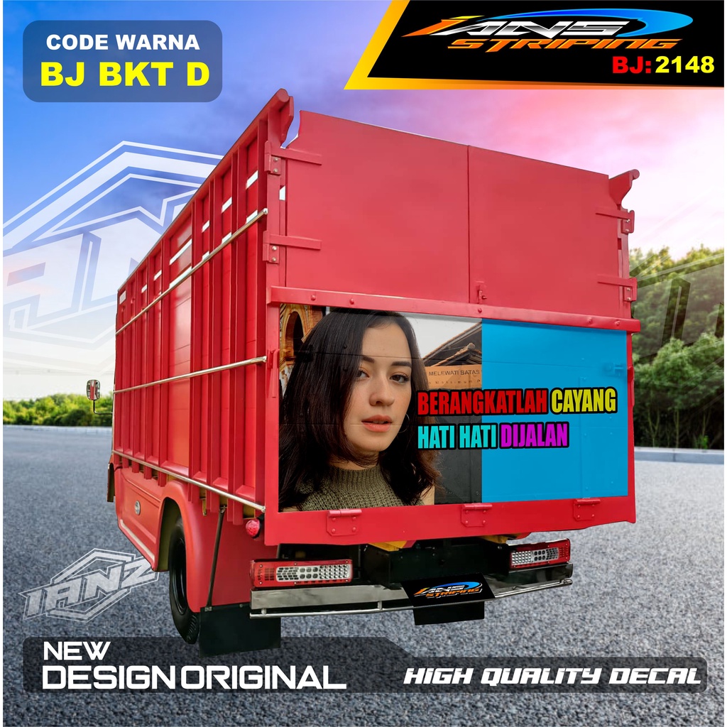 DECAL STIKER PINTU BELAKANG TRUK GIGA / STICKER VARIASI BAK BELAKANG DAMTRUK,TRONTON / STIKER MOBIL