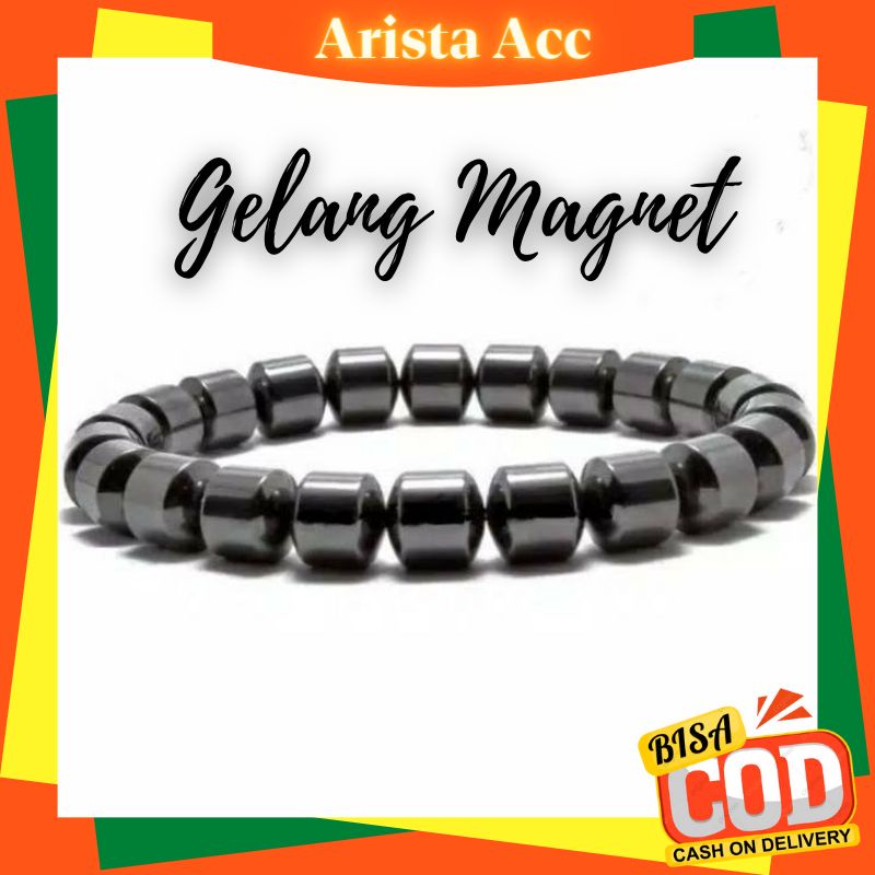 [COD] Gelang kesehatan Blustin batu hematite MAGNET pria wanita -  Natural Stone Bracelet magnetic