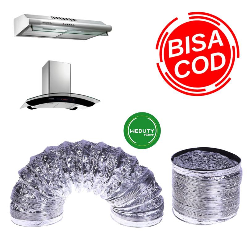 Jual PIPA VENTILASI UDARA ALUMUNIUM FOIL DUCTING DRYER VENT HOSE FOR AC