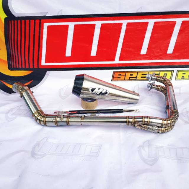 Knalpot Racing M4 Stainless NINJA 250 - NINJA FI - CBR250RR - R25 - Z 250 - MT25