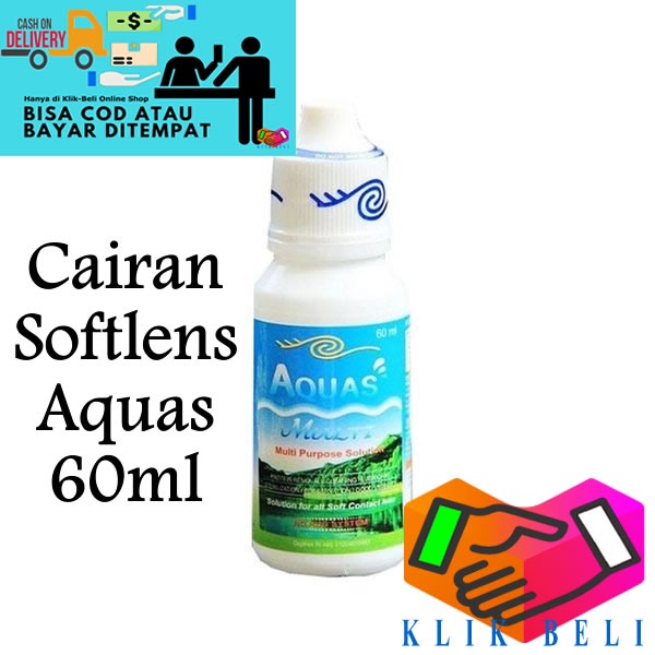 Aquas 60ml Air Softlens / Cairan Pembersih Softlen MPS Cairan Mata Soflens