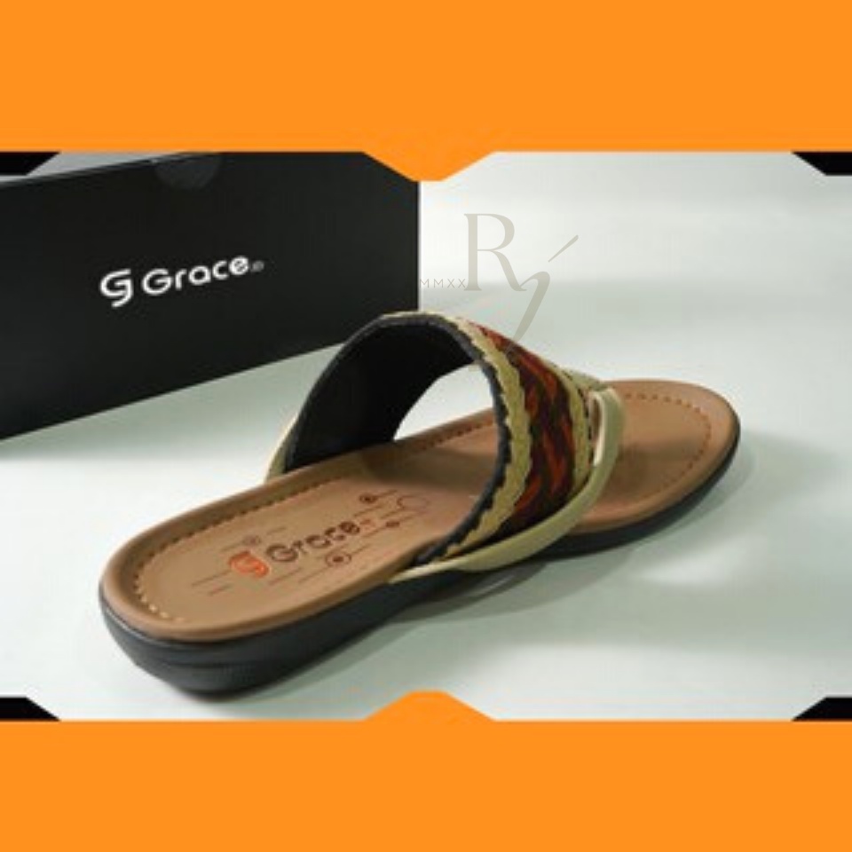 GRACE [ATR TIPIS] Sandal Cewek Turki Slop Japit/ Sendal Wanita Rajut/ Sandal Perempuan Teplek