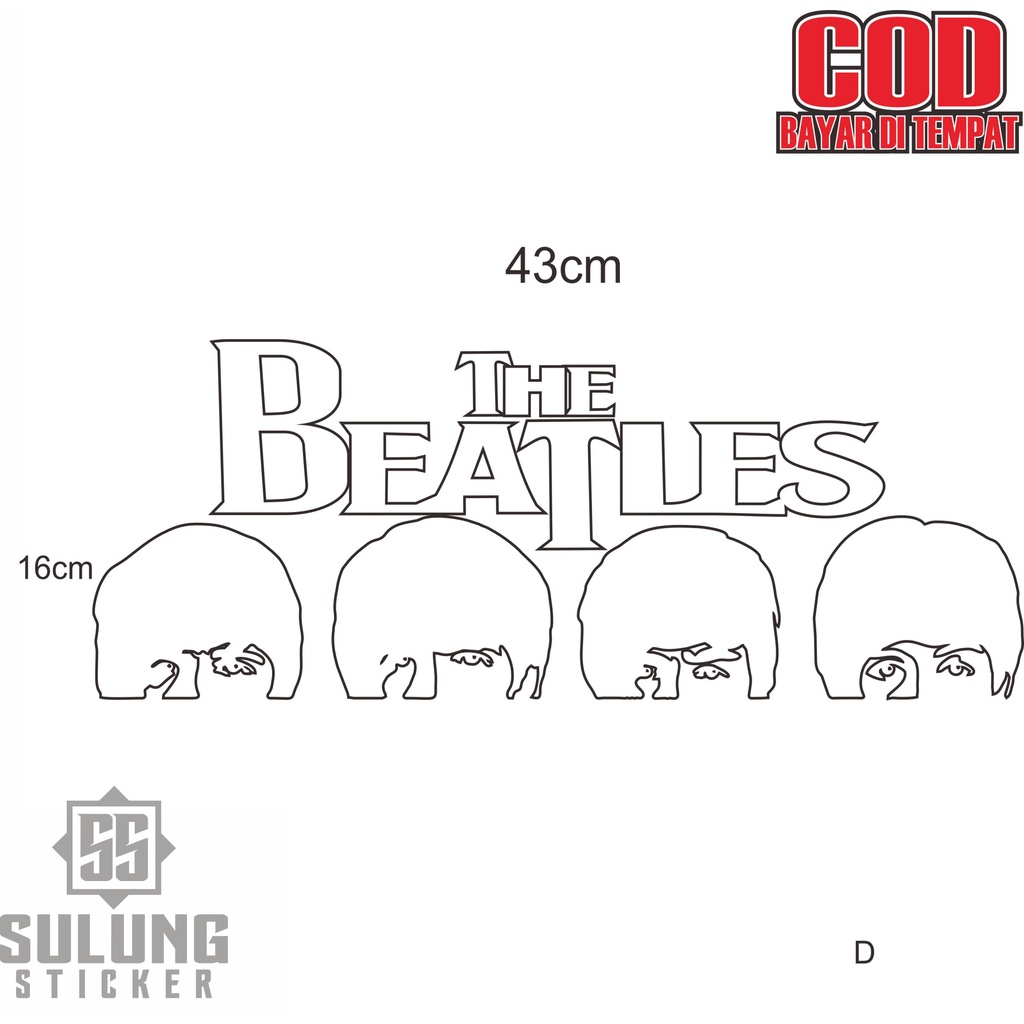 Stiker Motor Keren Variasi The Beatles Cutting Sticker Aksesoris Terbaru