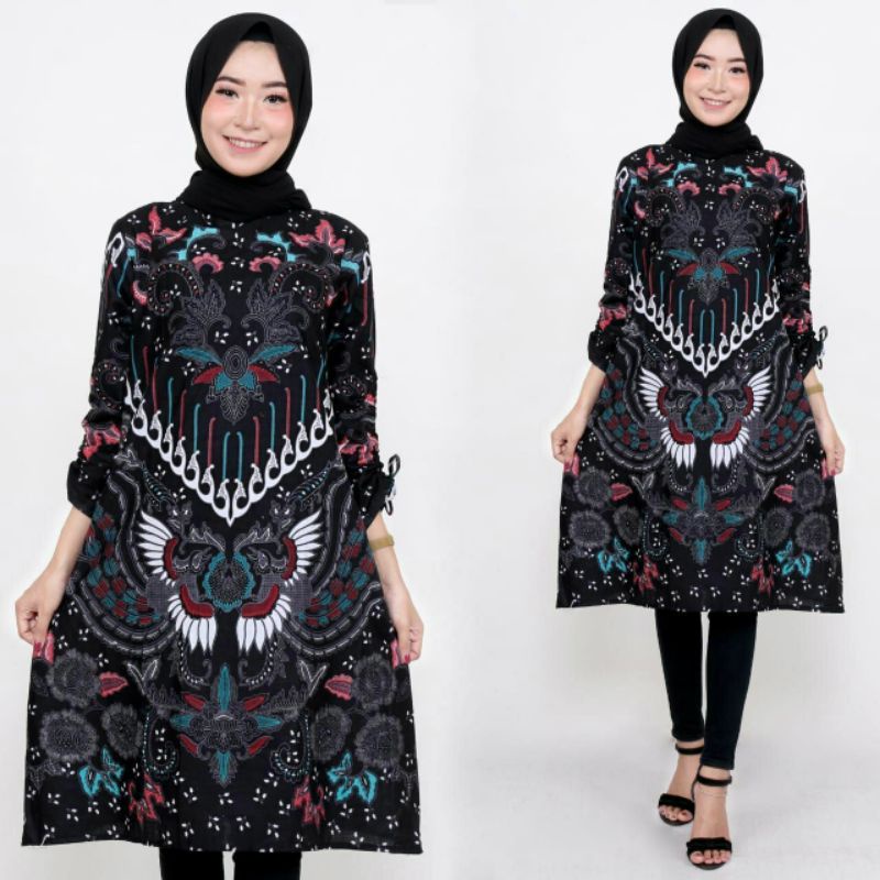 TUNIK WANITA MOTIF BATIK KEKINIAN