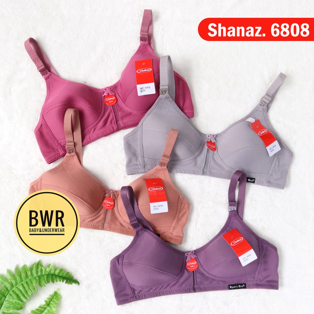 Bra Shahnaz Polos Art. 6808 | Bh Wanita Dewasa Tanpa Busa Kait 2 - Bwr