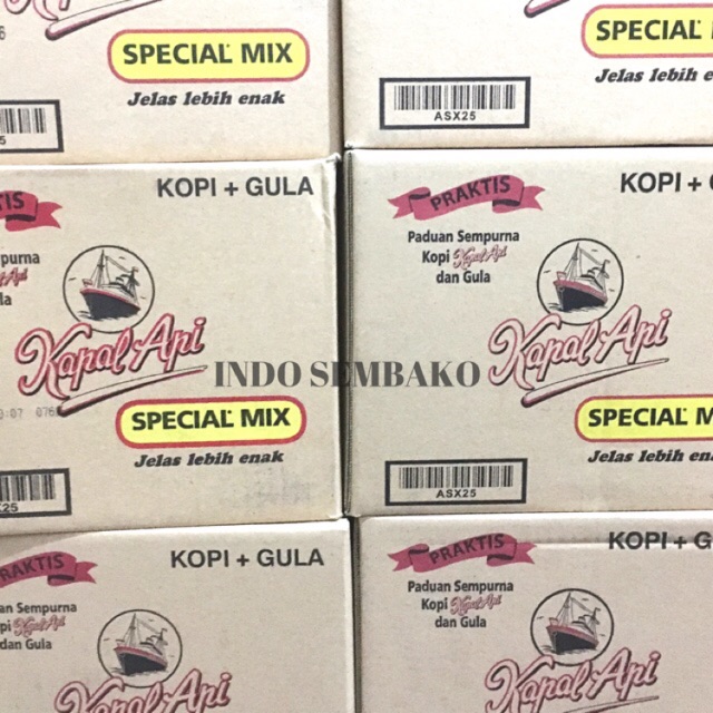 Kopi Kapal Api Special Mix 120 Sachet x 25g / Kopo Kapal Api Dus Mix / Kopi + Gula Kapal Api