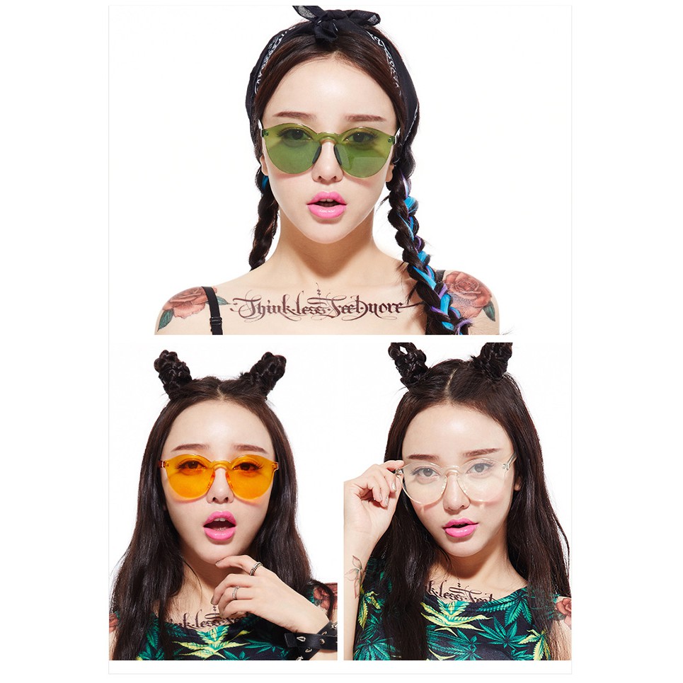 Swopply K100 Kacamata Jelly Unisex Fashion Colourful Sunglasses Sport Transparan