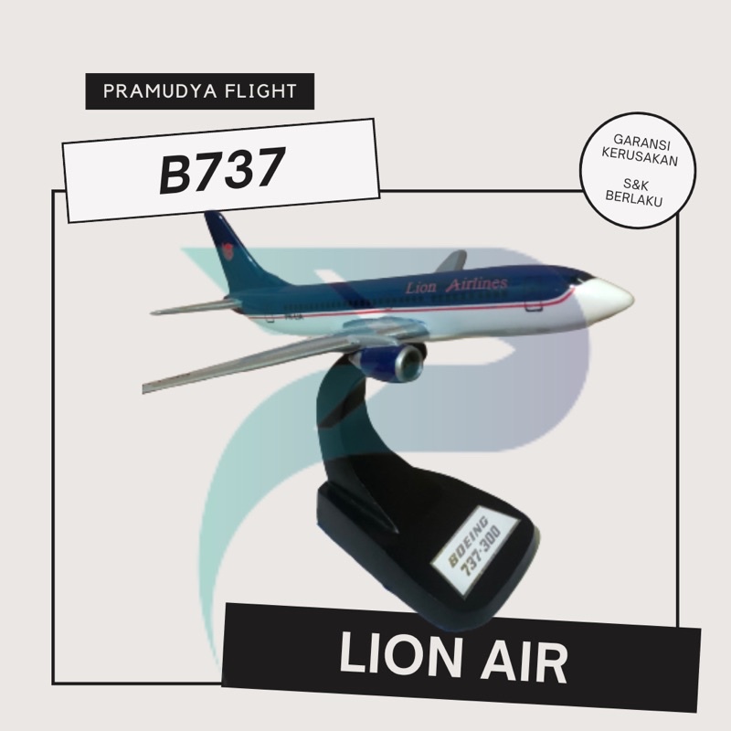 miniatur pesawat lion air livery pertama
