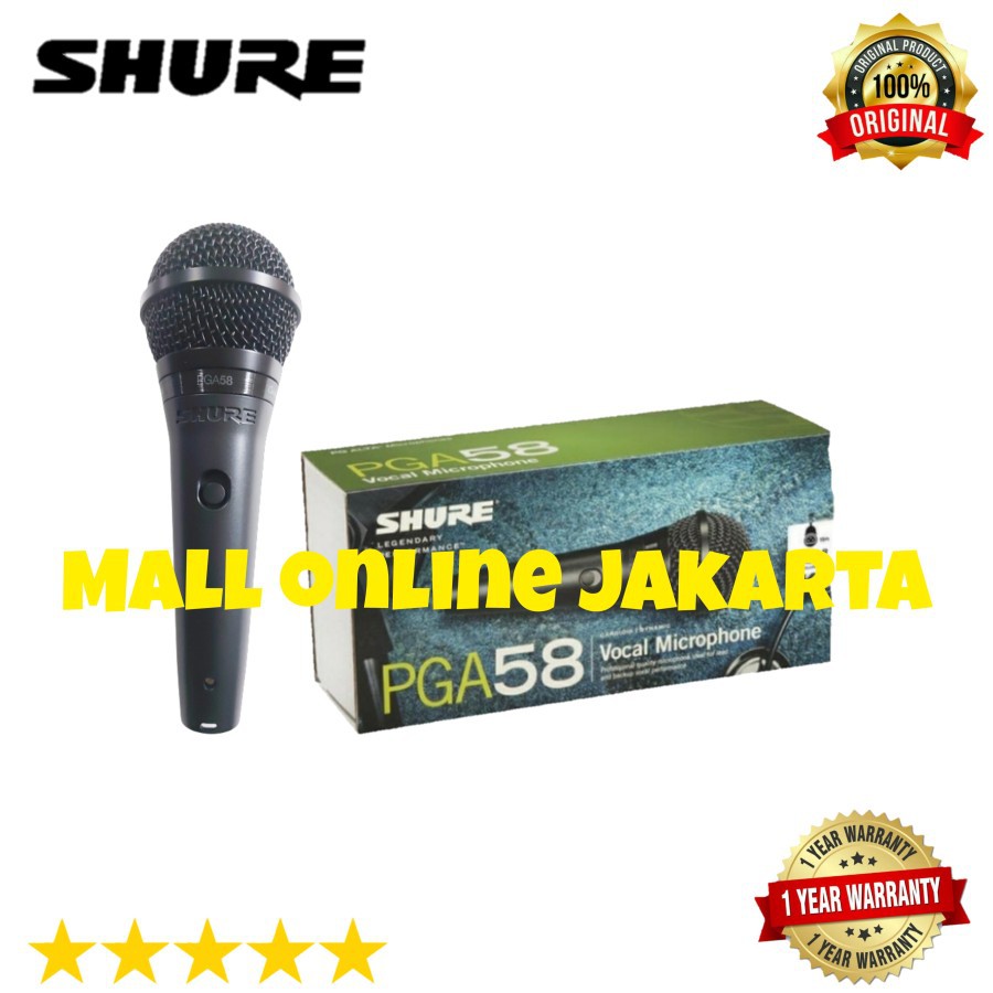 Mic Kabel shure pga58 Original microphone cable handle pegang pg a58