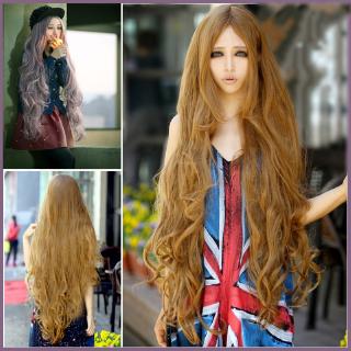 Wig rambut panjang, Perempuan rambut lurus panjang, Gesper 