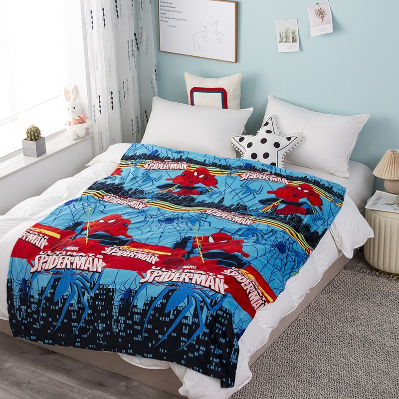 COD - HK - Selimut Karakter Bulu Halus Jumbo 150x200cm - Selimut Jumbo Doraemon Import-Spiderman