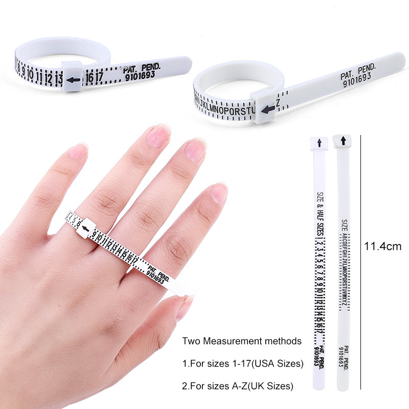 US UK Ring Sizer Alat Ukur Set Aluminium Ring Mandrel dengan Finger Gauges Metal Ring Sizer Tool Set Untuk Pembuatan Perhiasan DIY