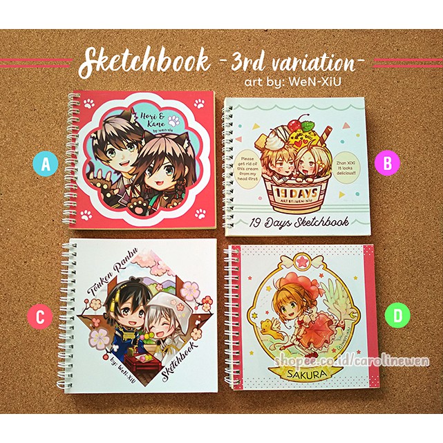 

Sketchbook - Buku Gambar - Touken Ranbu / 19 Days / Cardcaptor Sakura