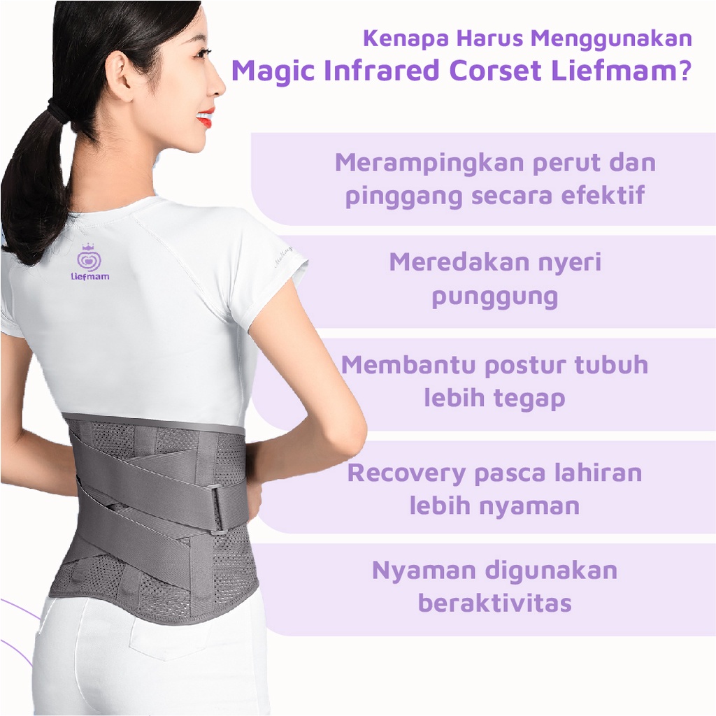 Thermal Corset Liefmam - Korset Peramping Pasca Melahirkan dengan Tourmaline