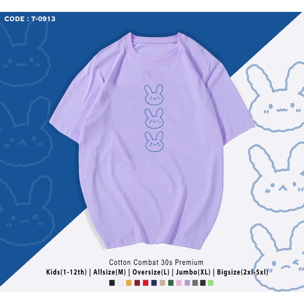 T-Shirt Bunny / Kaos Lengan Pendek / Kaos Santai