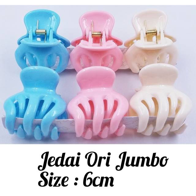 Jedai ori jumbo 5 cakar 6cm size jumbo besar 5 gigi import thailand high quality jepit rambut