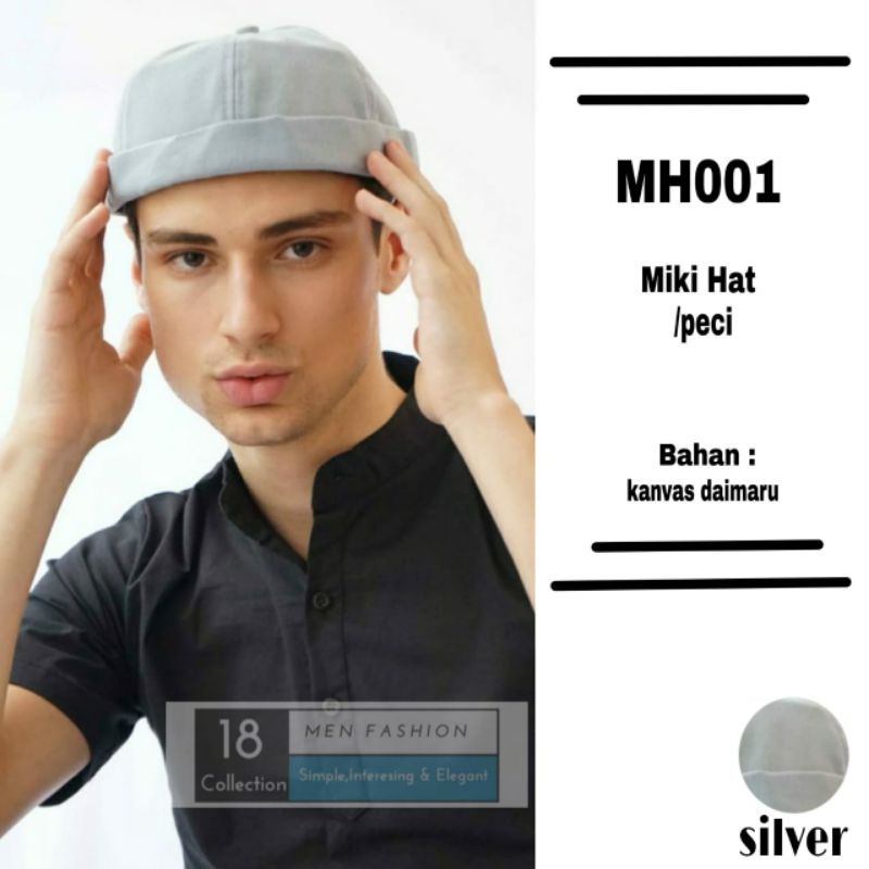 Kopiah Hijrah Miki Hat Peci Polos PREMIUM