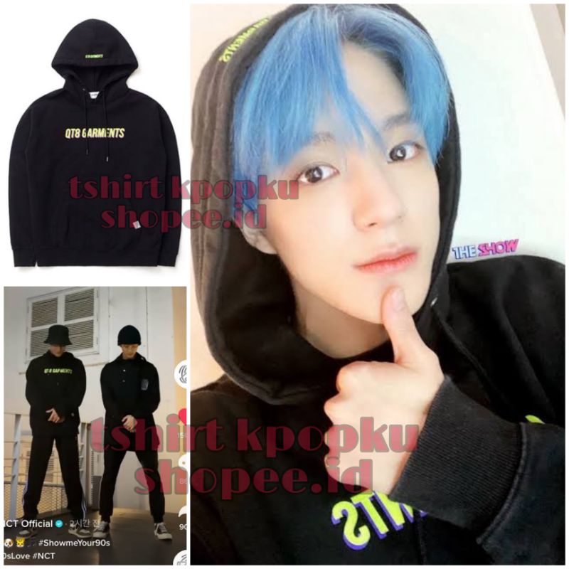 TERMURAH. JAKET HOODIE Korean Nct JENO QT8 GARMENT print