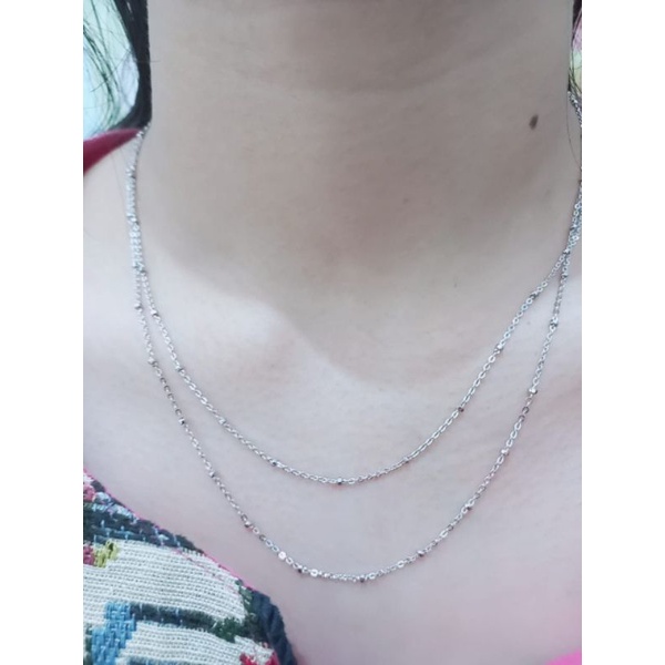 KALUNG JEDAR 2LAYER/ KALUNG PERAK ASLI SILVER 925 LAPIS EMAS/ KALUNG FASHION WANITA TERBARU