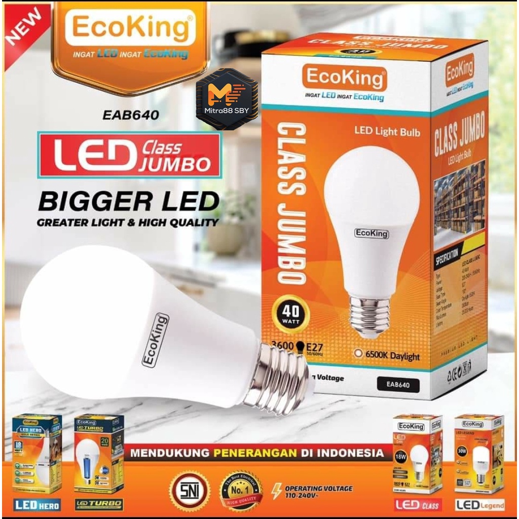 Mitra88SBY lampu LED ecoking class jumbo 25w 30w 40w dan 50w