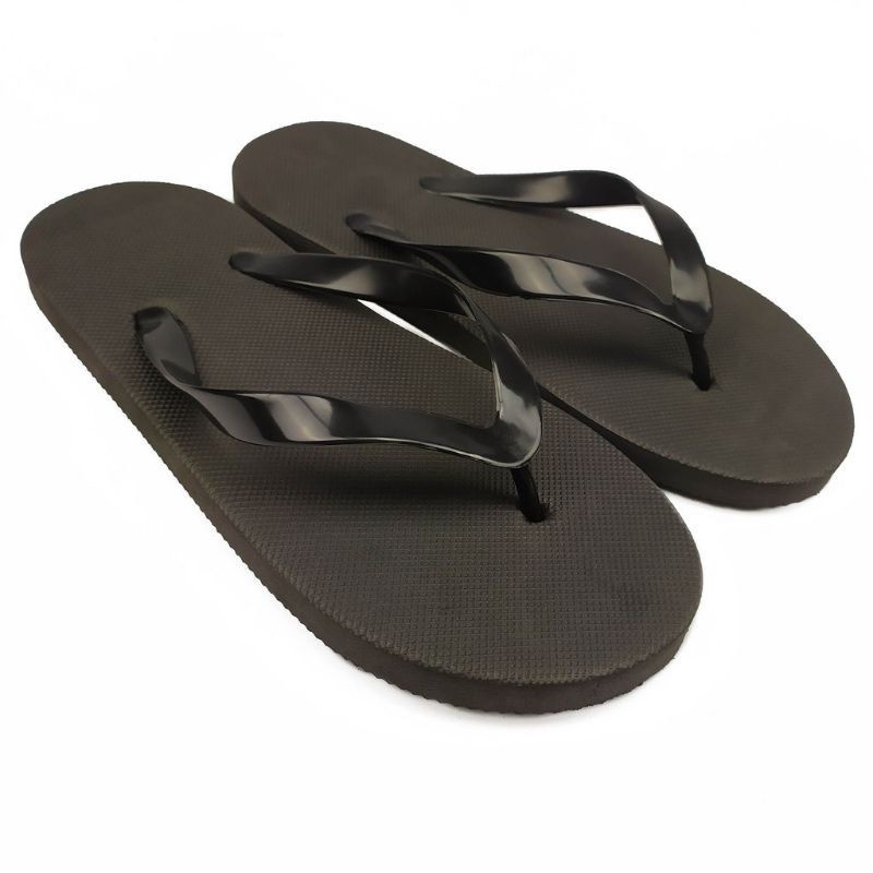 PROMO Sandal Jepit Polos | Sendal karet Pria Casual Wudu Wudhu Hitam DLL