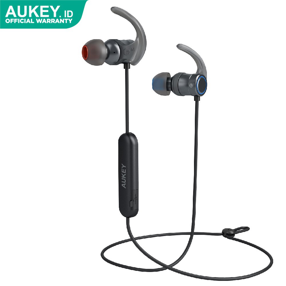 [SHOPEE 10RB] Aukey Headset Bluetooth Magnetic Earbuds, APTX - 500307
