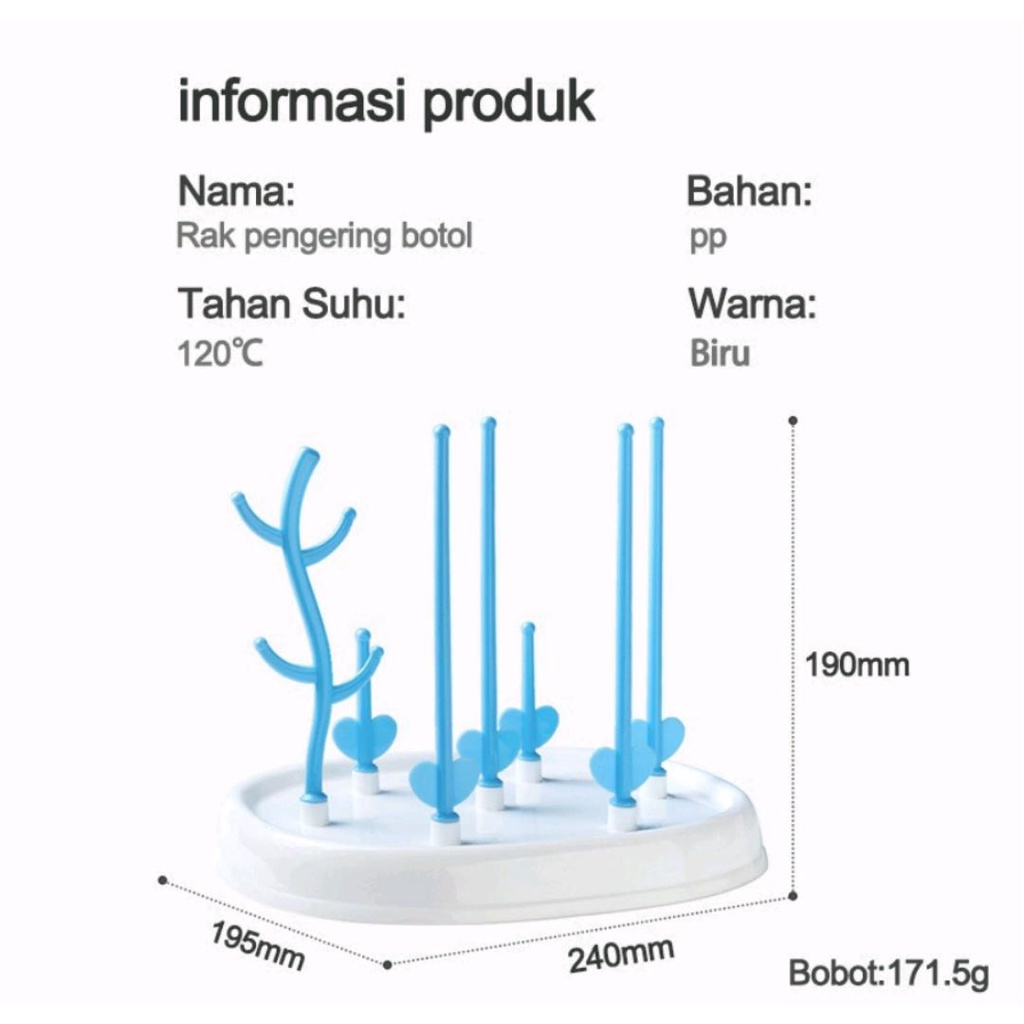 Drying Rack / Rak Pengering Botol Susu Bayi / Rak Tirisan Botol Susu