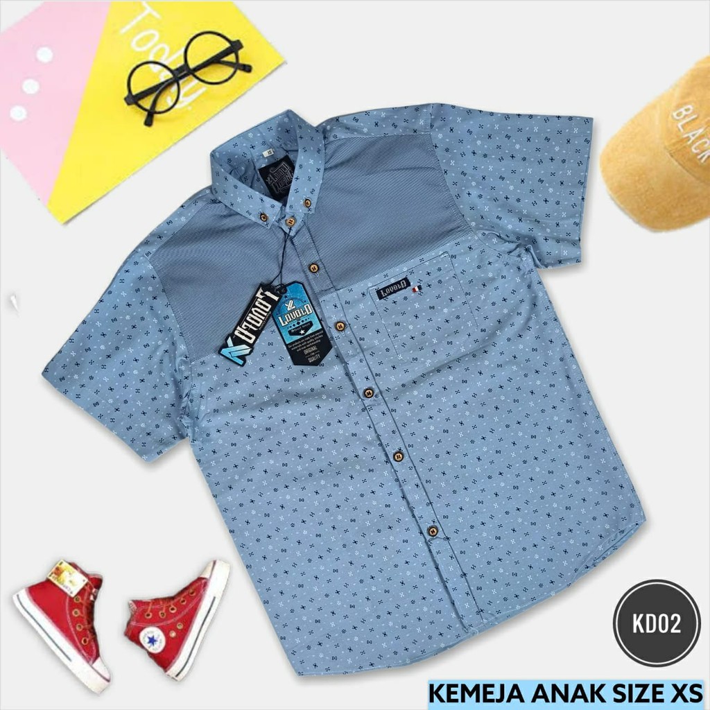 Kemeja Anak Laki Laki bahan Cotton Premium 40S - kemeja couple anak laki laki usia 12 tahun KD01