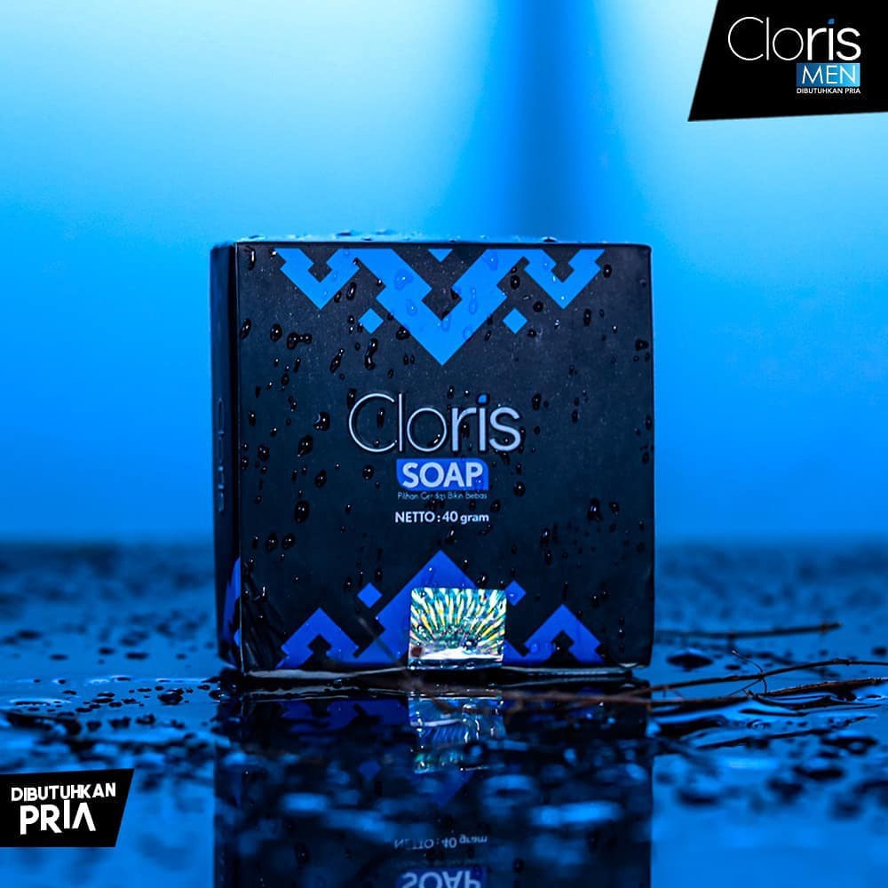 Cloris Men Soap 40 Gram Sabun Wajah Pria Clorismen Pembersih Muka Cowok Jerawat Komedo Bopeng C3