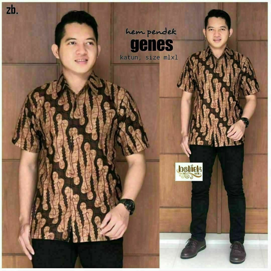 BIG SALE KEMEJA BATIK PRIA LENGAN PENDEK BAJU BATIK PRIA M L XL XXL JUMBO BATIK KANTOR MODERN MURAH