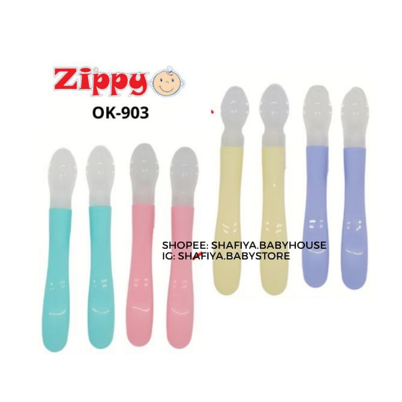 Zippy Silicone Spoon Twin