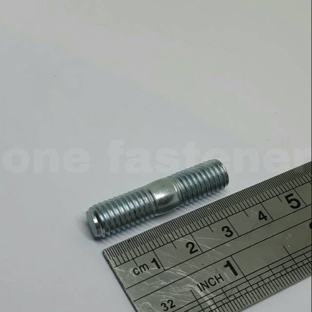 baut tanam M8x8x35 (12x12) PUTIH baut manifol