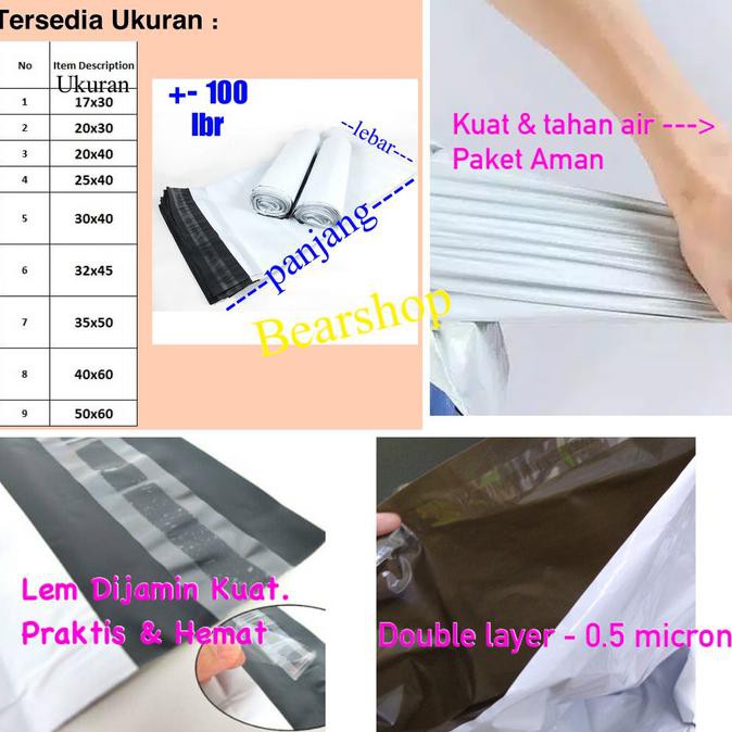 

Polymailer 50 x 60 100 lbr Plastik Polimailer 50x60 Amplop GLOSSY