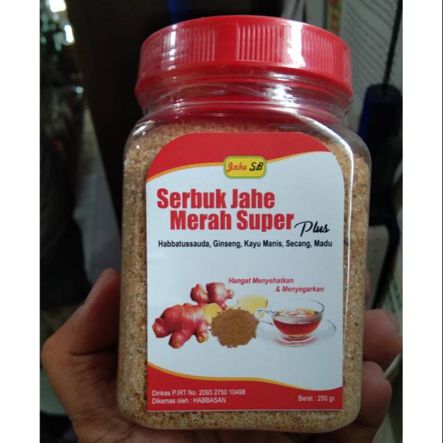 Serbuk Jahe Merah Super Plus Habbatusauda 250 gram