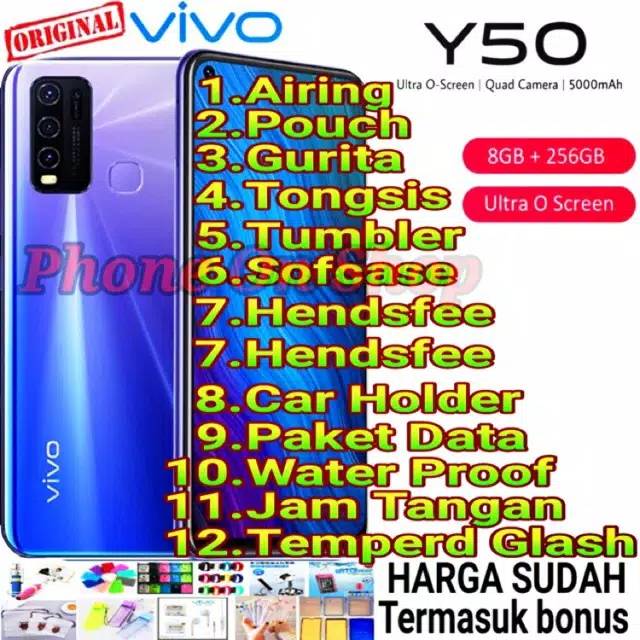 HP VIVO Y50 8/128 GB GARANSI RESMI VIVO INDONESIA 1 TAHUN | Shopee
