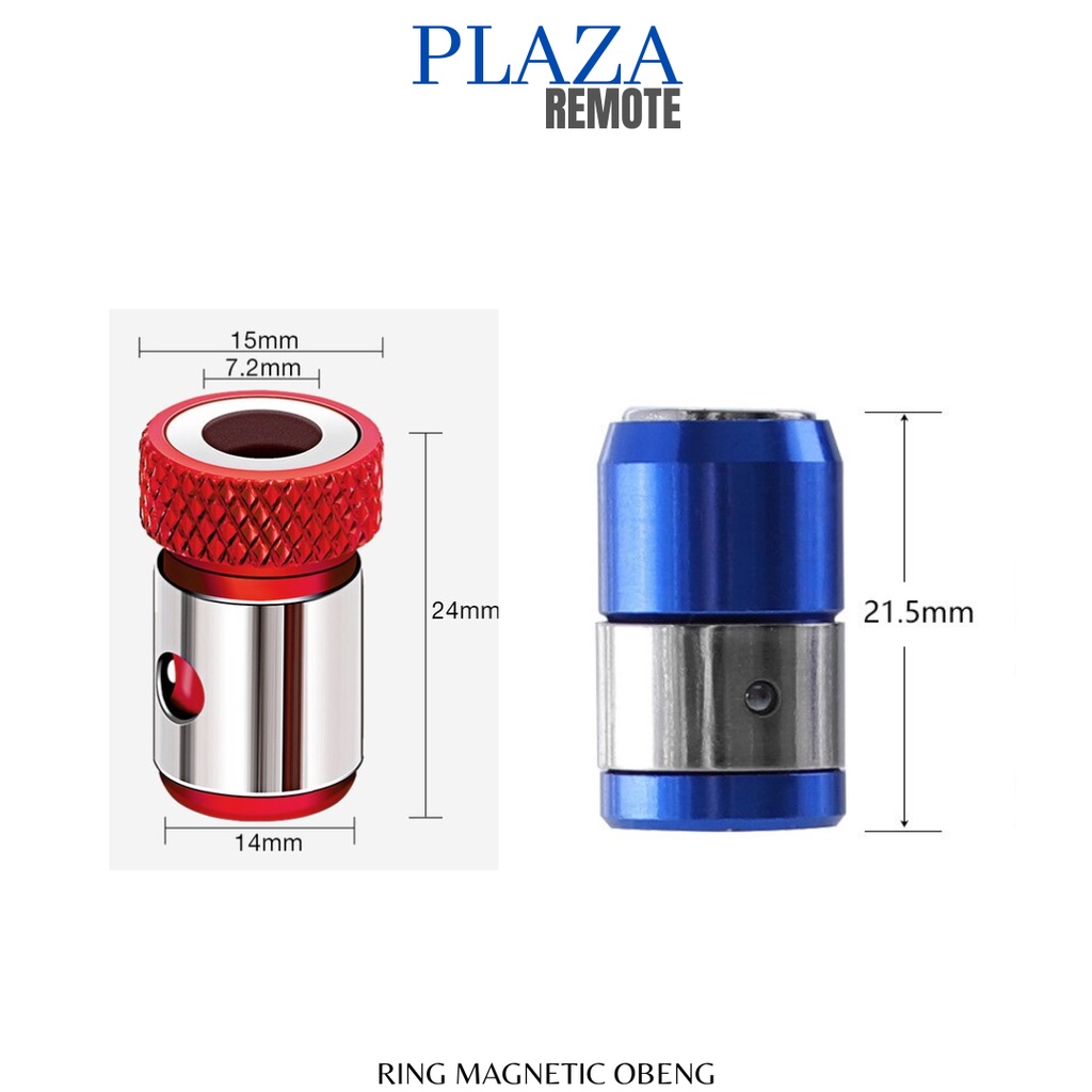 RING MAGNETIC S2 ALLOY MAGNETIZER 1/4 INCH 6.35 MM KONEKTOR MATA OBENG