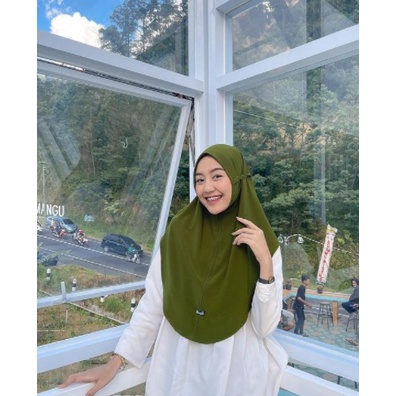 Bergo Shafa Warna Emerald Super Premium Bergo Tali By Shaniehijab