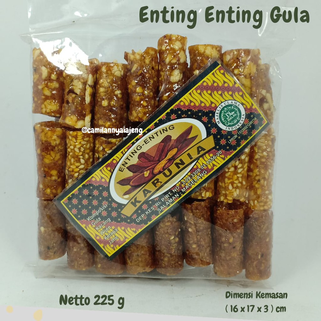 Enting Enting Gula Gulung Mix Kacang Wijen Jahe Original Manis Gurih
