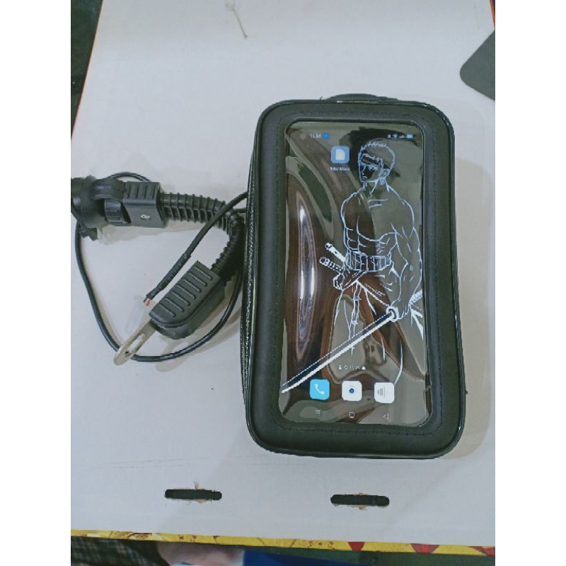 sarung hp motor 6,5 inci holder hp motor 6,5 inci plus charger hp charger USB hp motor