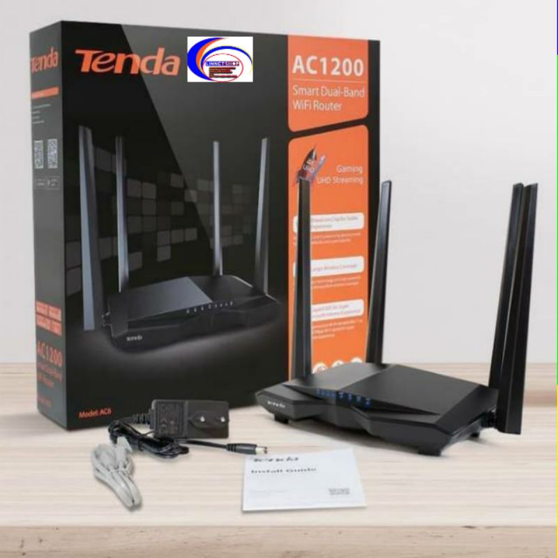 TENDA AC6 AC1200 Smart Dual-Band Wi-Fi Wireless Router / tenda ac6