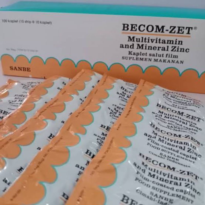 Vitamin BeCom Zet Perstrip ( Isi 10 tablet )