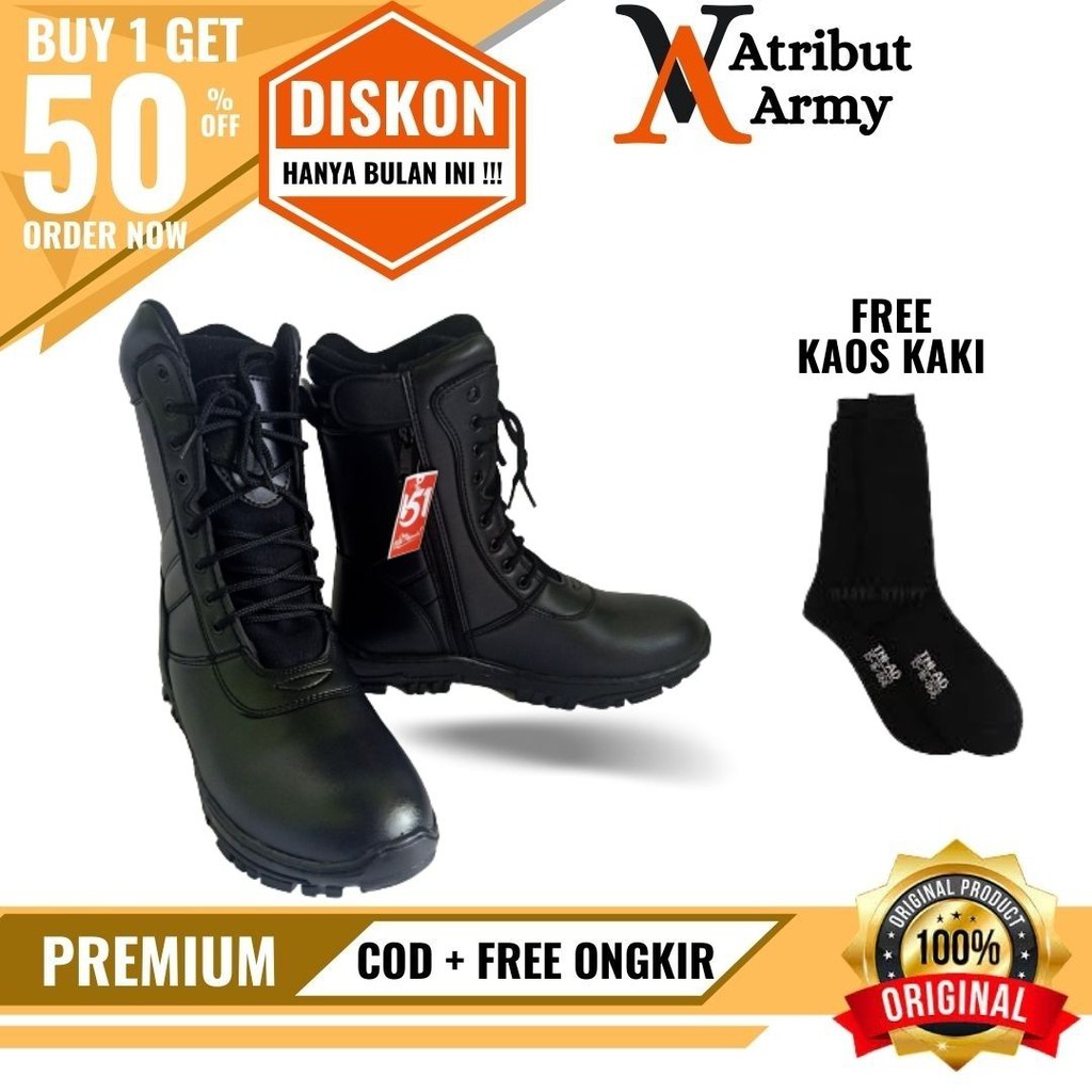 [FREE KAOS KAKI] SEPATU PDL TNI AD PRIA / SEPATU KERJA DINAS POLRI SATPAM SECURITY POLISI HITAM PRIA MURAH BERKUALITAS PDL LAPANGAN - LB01