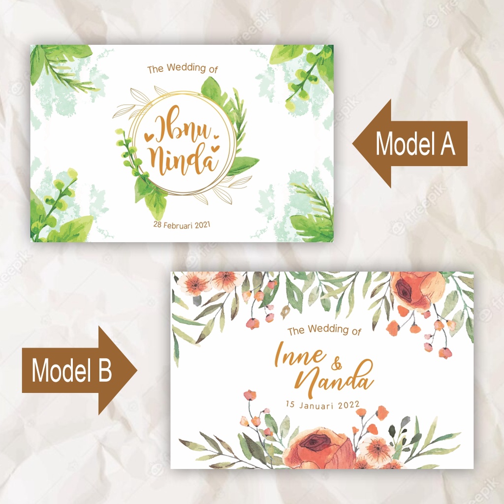 Buku Tamu Pernikahan/ Buku Tamu Custom / Wedding Guest Book / Wedding Book TERMURAH