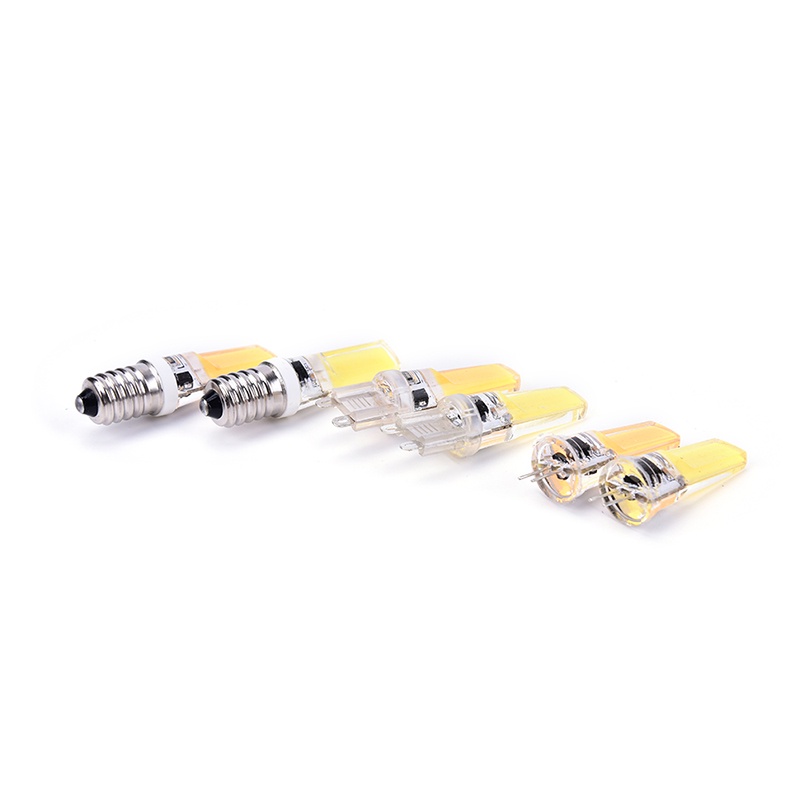 &lt; E2id &amp; &gt; G4 G9 E14 COB SMD Lampu Bohlam LED 9W Bahan Silikon