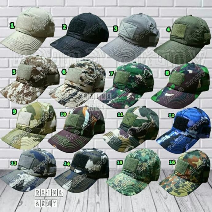 [[COD]] topi army velcro topi tactical bdu TNI ad TNI au TNI al polisi dn umum HEMAT Kode 149
