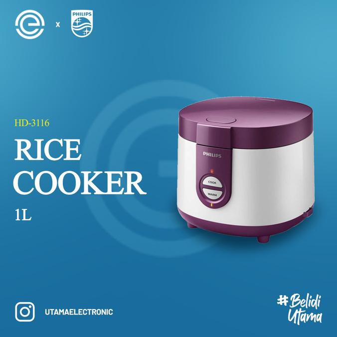 Philips Rice Cooker 1 Liter - Hd3116 - Promo 
