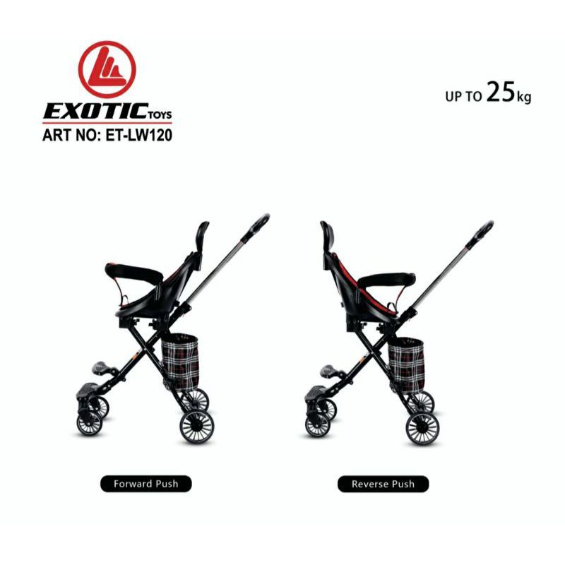 MAGIC STROLLER BABY EXOTIC ET LW 120 KURSI BISA ARAH DEPAN DAN BELAKANG SANDARAN KERETA DORONG ANAK BAYI